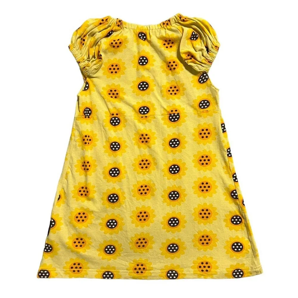 Maxomorra Sz 110/116 (5-6Y) Yellow Sunflower Dress